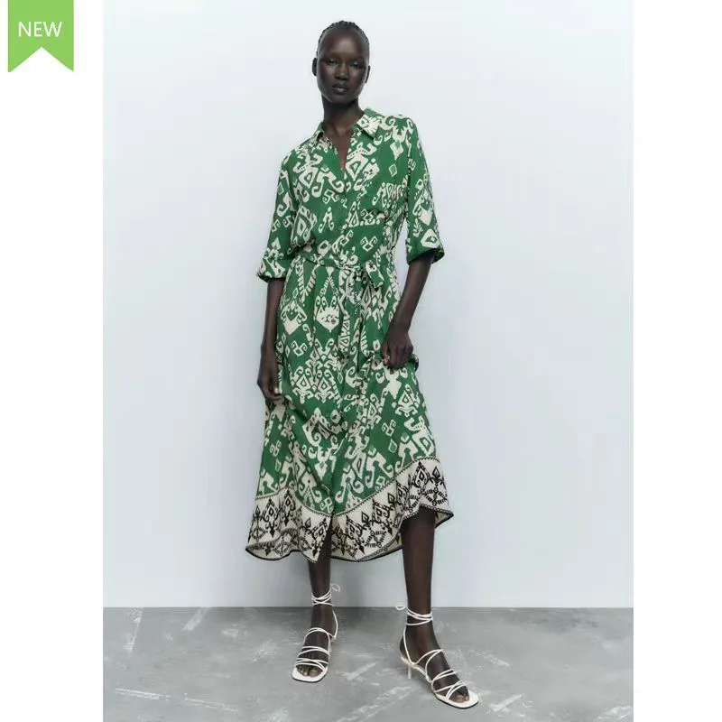 crinkled fabric with foil printing dress 2