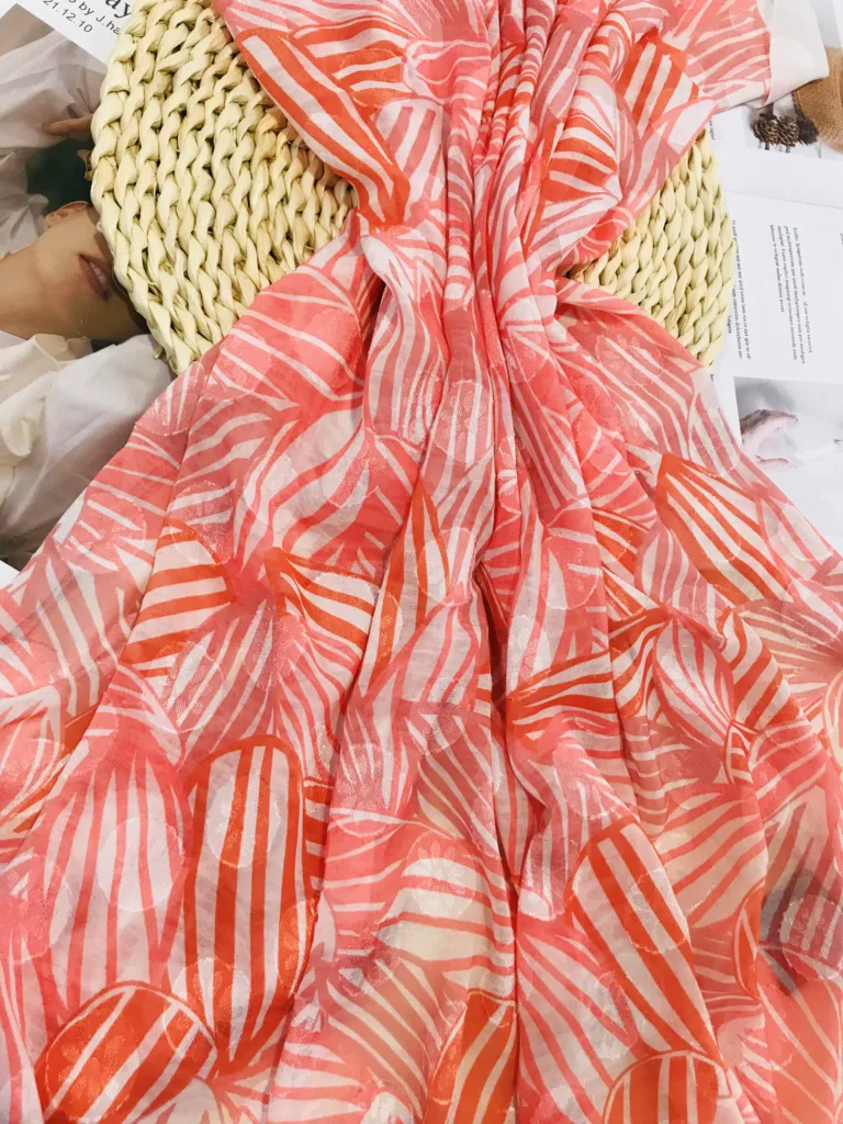 jacquard chiffon printed fabric