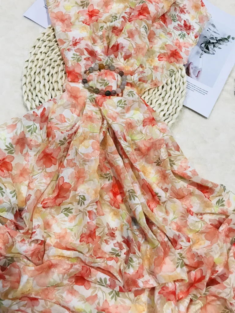 jacquard chiffon printed fabric (2)