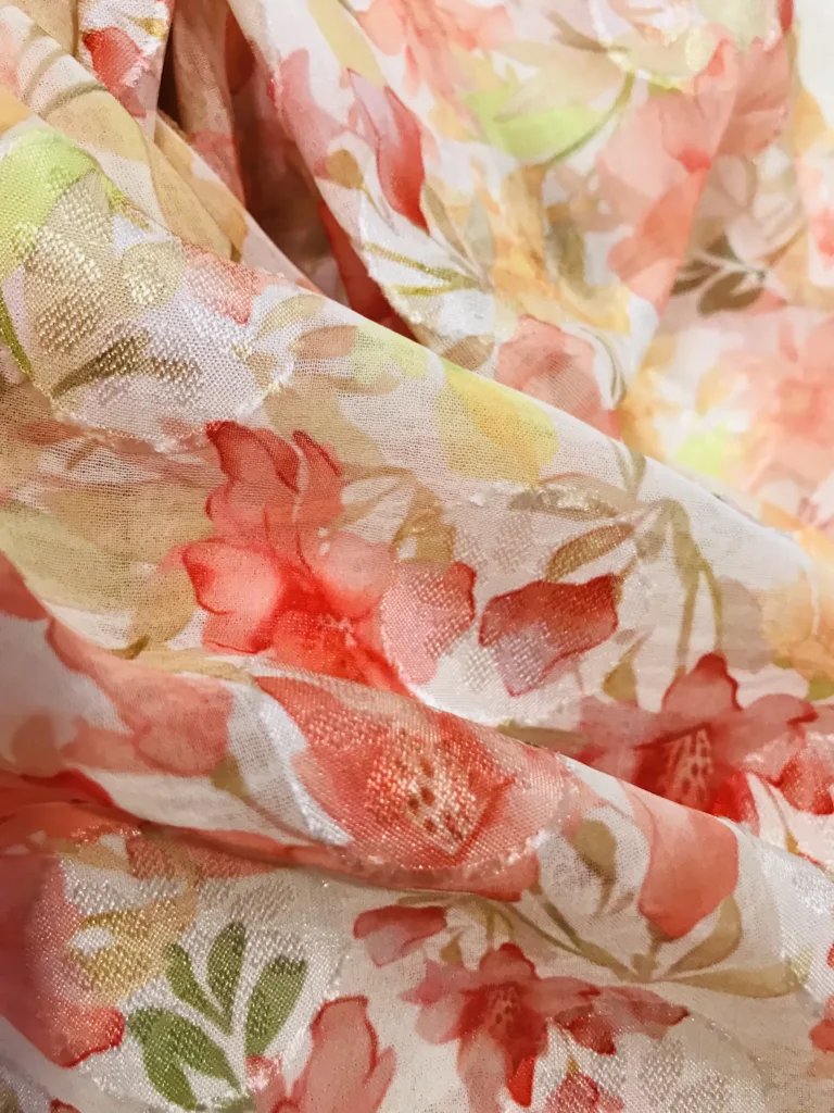 jacquard chiffon printed fabric