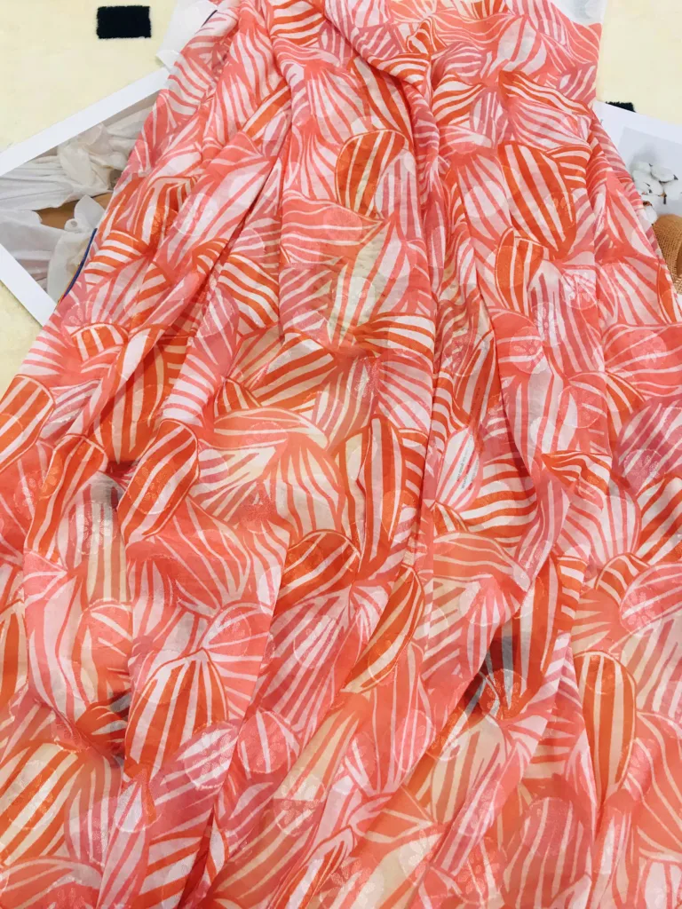 jacquard chiffon printed fabric