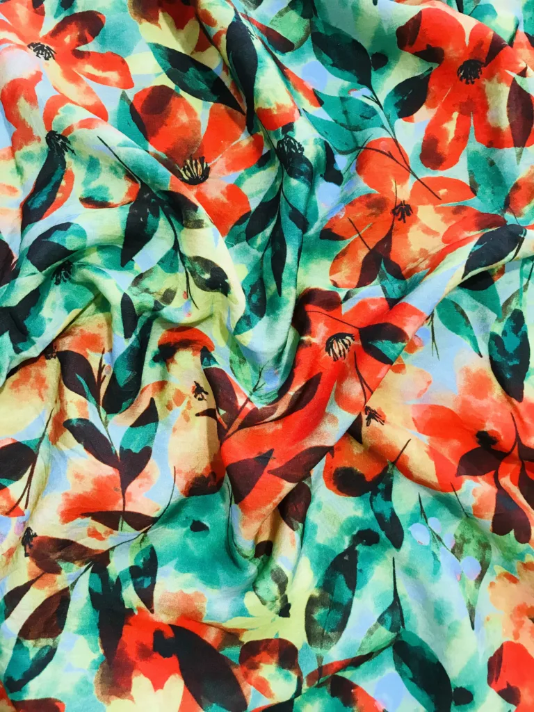polyamide viscose printed fabric
