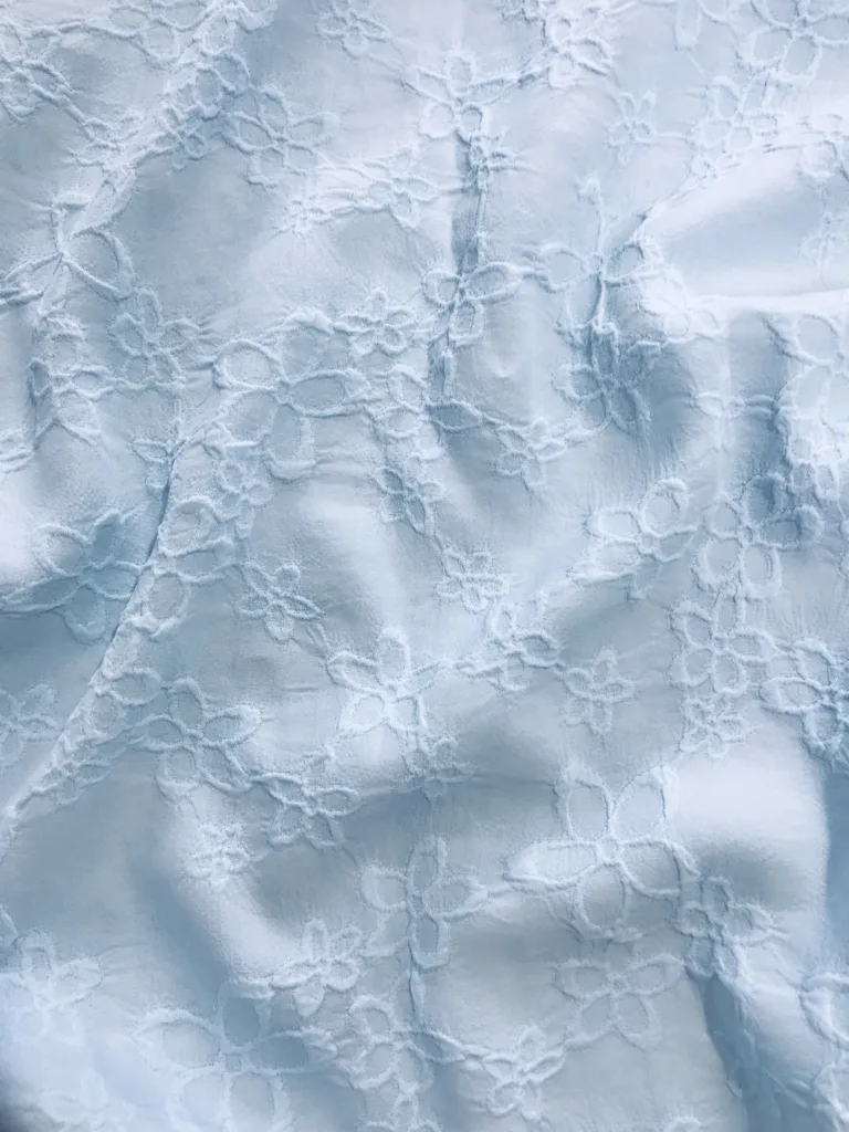 polyester Stretch Jacquard fabric with floral design