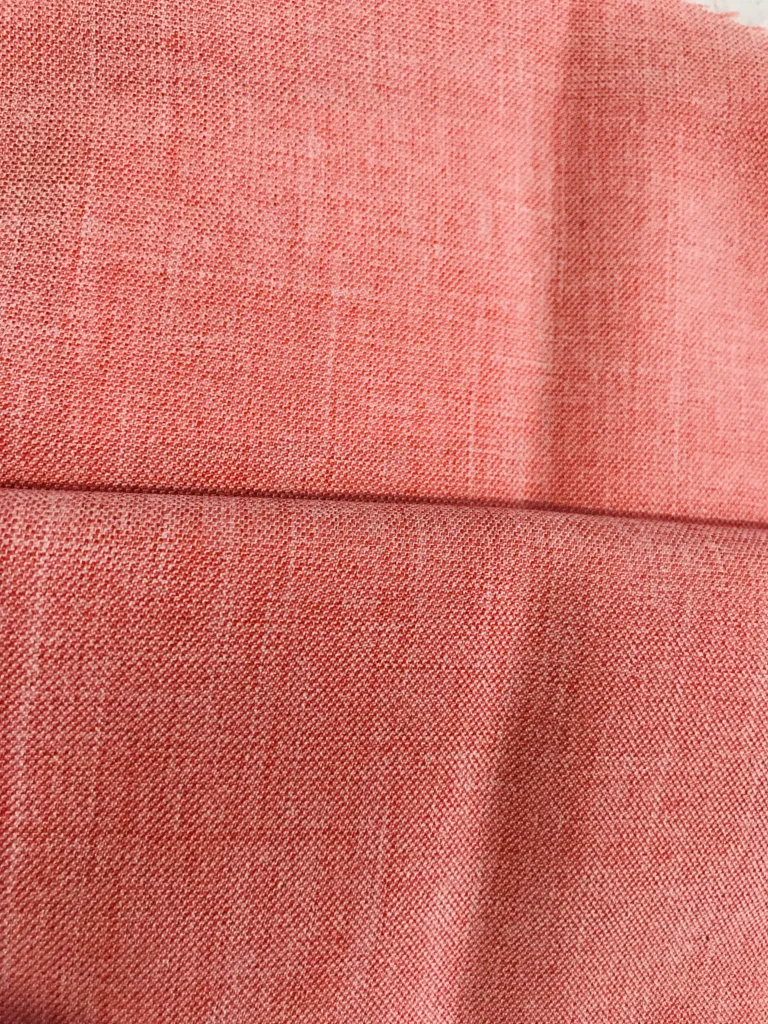 polyester linen like, fake linen, fake flax fabric with cationic melange