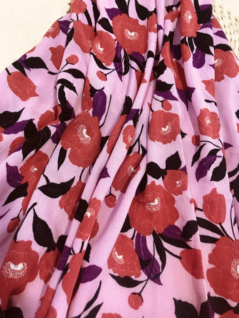 printed viscose Crinkle fabric