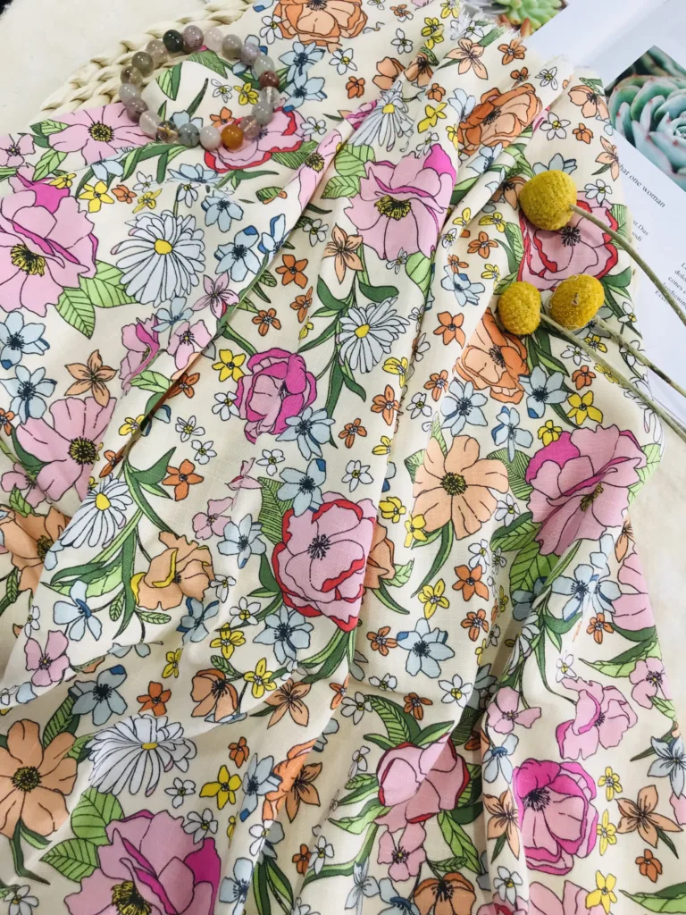 printed viscose slub fabric (2)