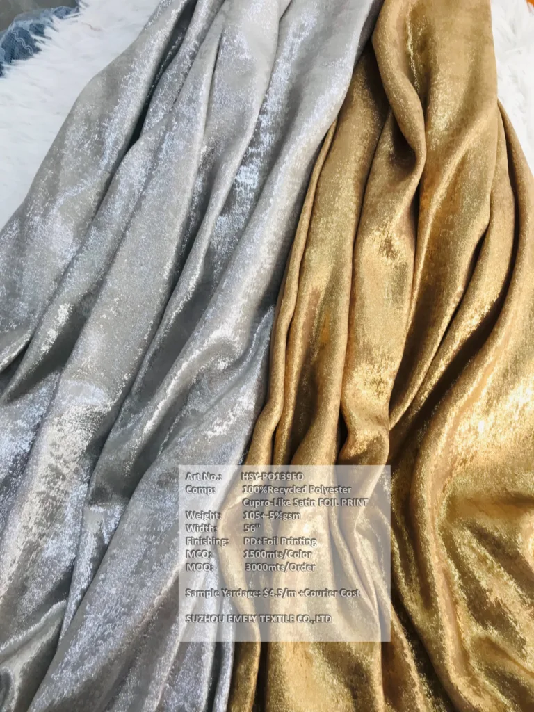 foil printed fabric