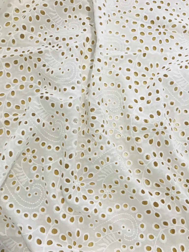 Polyester Voile Eyelet Fabric