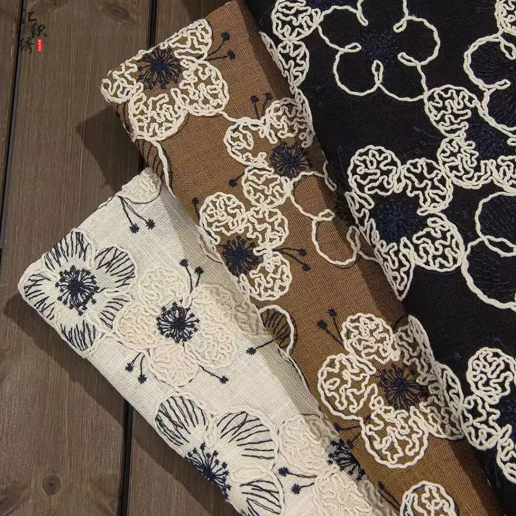 wholesale embossed linen fabric