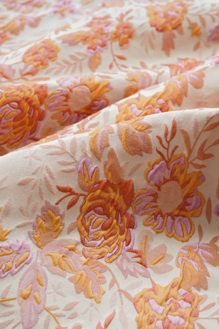 3D FLORAL JACQUARD FABRIC