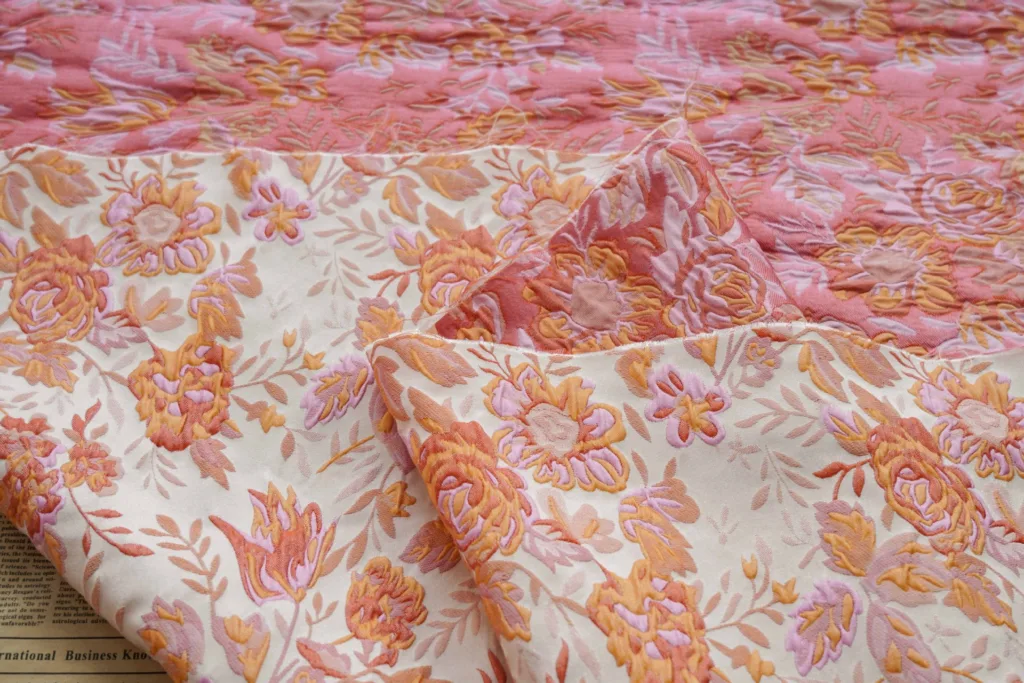3D FLORAL JACQUARD FABRIC
