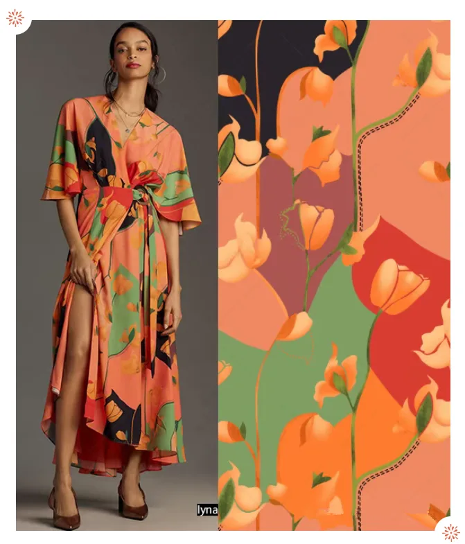 colorful pri nted fabric bulk
