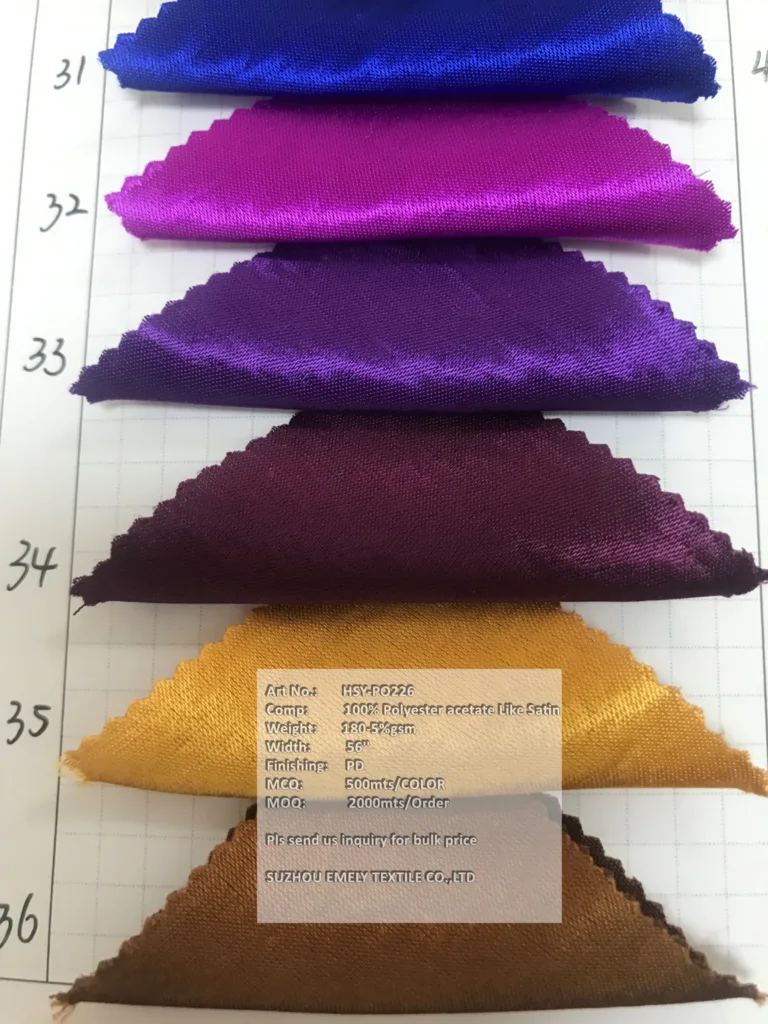 fake acetate satin fabric