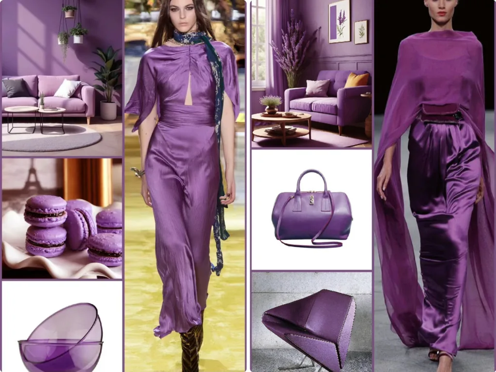 purple satin dress