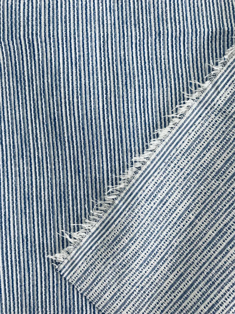 yarn dyed blended linen Stripe fabric (3)