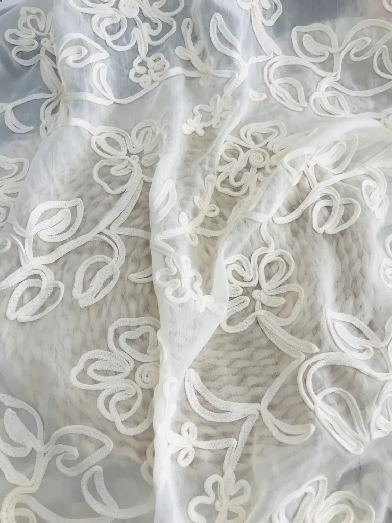 floral embroidery fabric