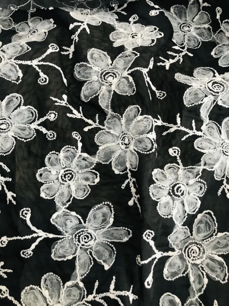 blended tencel embroidery fabric
