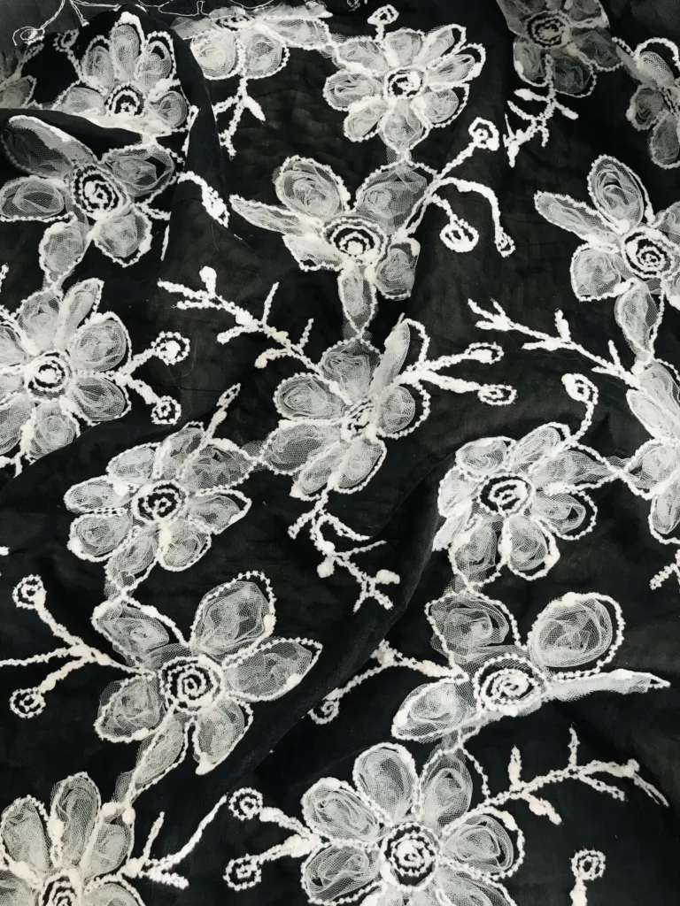 flower embroidery fabric
