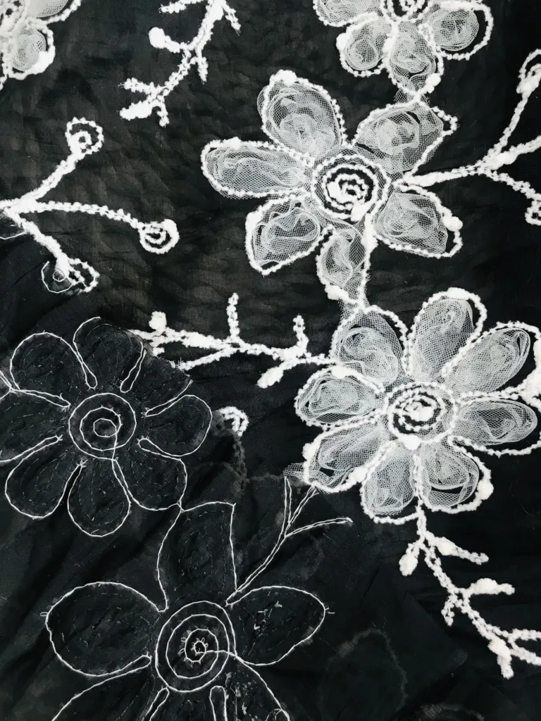 flower embroidery fabric