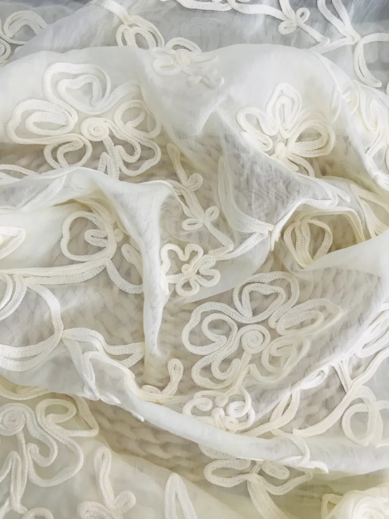 Tencel cord Embroidery Fabric
