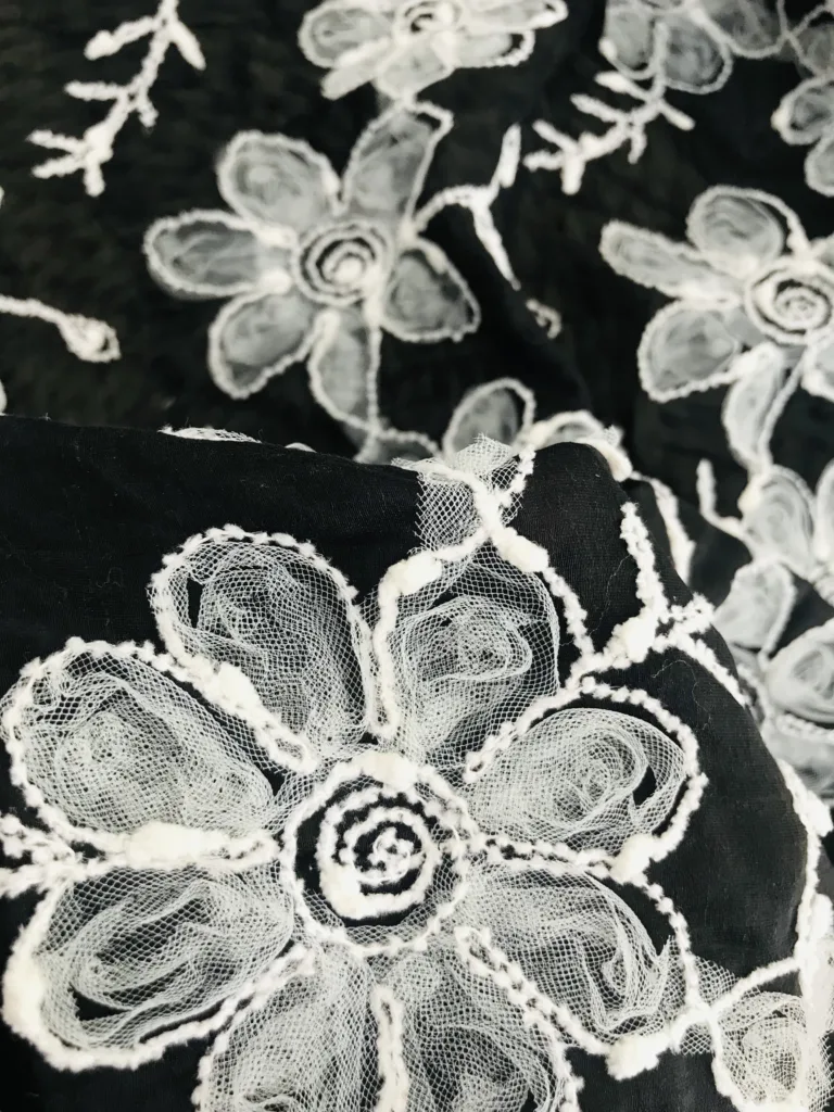 tencel linen embroidery fabric