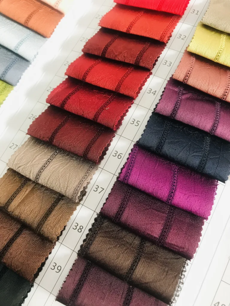 Striped jacquard satin fabric (2)
