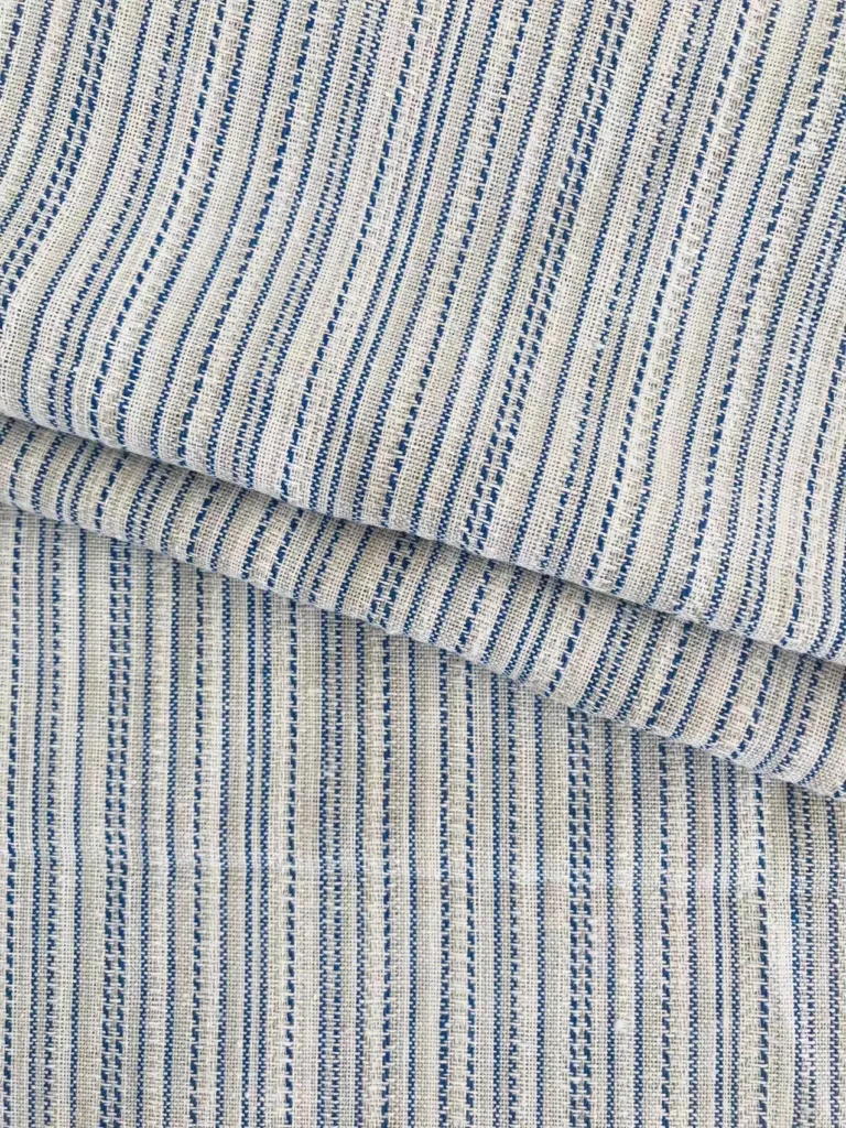 blended linen yarn dyed stripe fabric